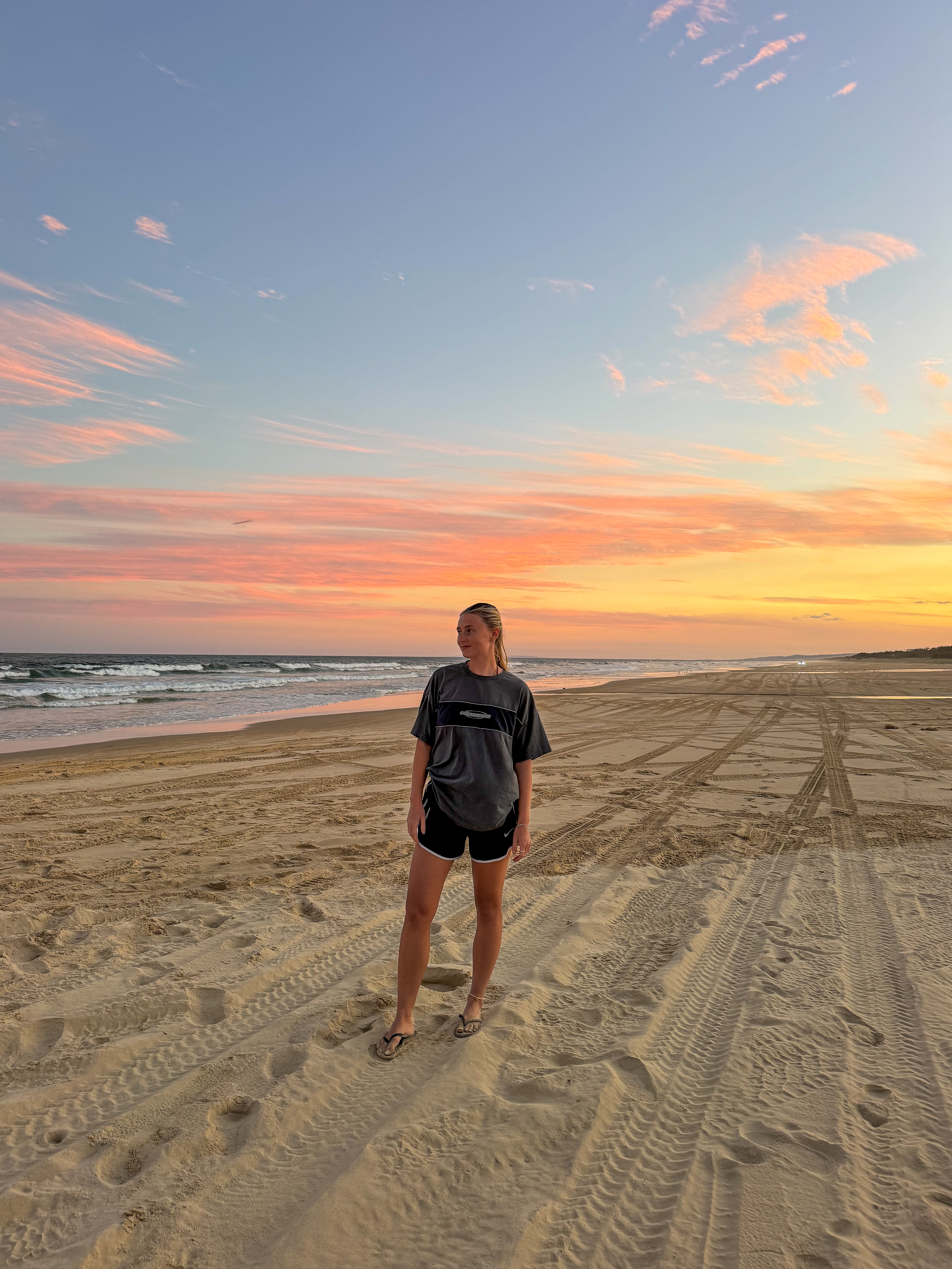 Emily Victoria travels in k'gari australia with drop bears adventures
